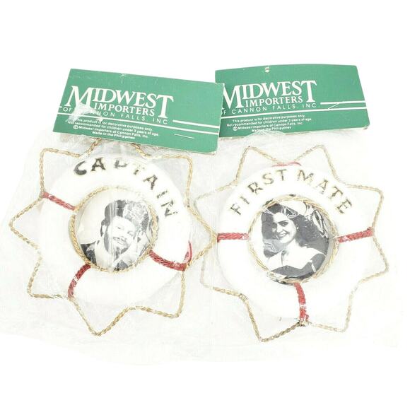 Vintage Ornament Boat Captain & First mate - Picture 1 of 2